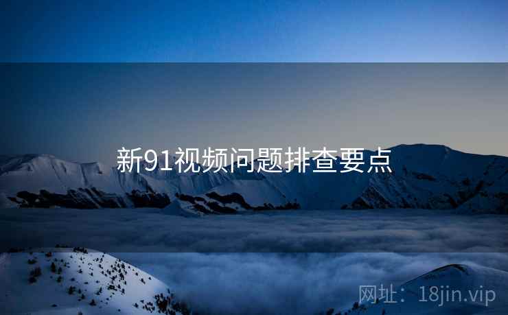 新91视频问题排查要点  第1张