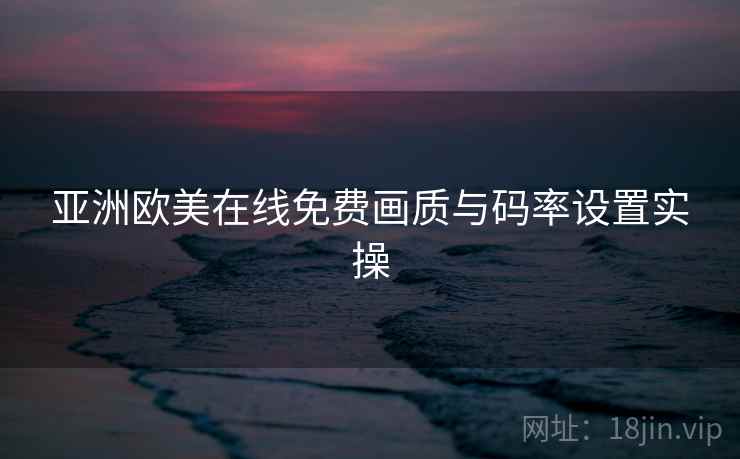 亚洲欧美在线免费画质与码率设置实操  第1张