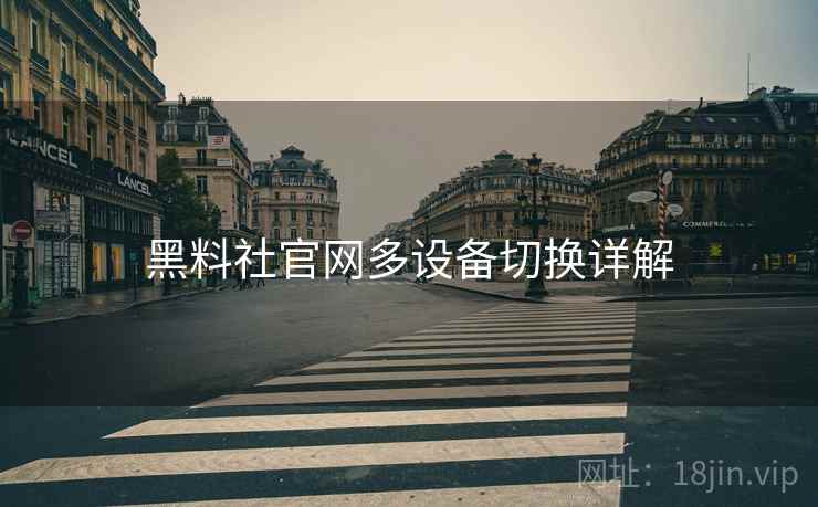 黑料社官网多设备切换详解  第1张