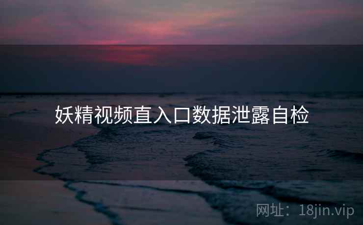 妖精视频直入口数据泄露自检  第2张