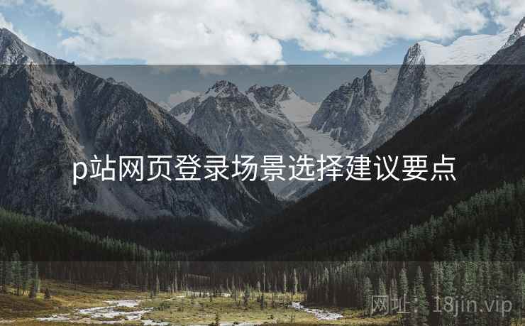 p站网页登录场景选择建议要点  第2张