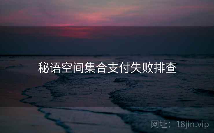 秘语空间集合支付失败排查  第1张